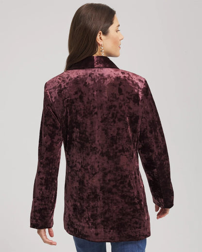 Chico's | Crushed Velvet Blazer/ Night Bloom