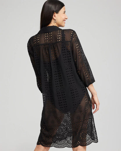 Chico's | Shirt Dress Swim Coverup/ Black