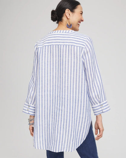 Chico's | No Iron™ Linen Tunic/ Indigo