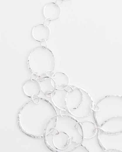 Chico's | Short Silvertone Multi-Strand Link Necklace/ Silver