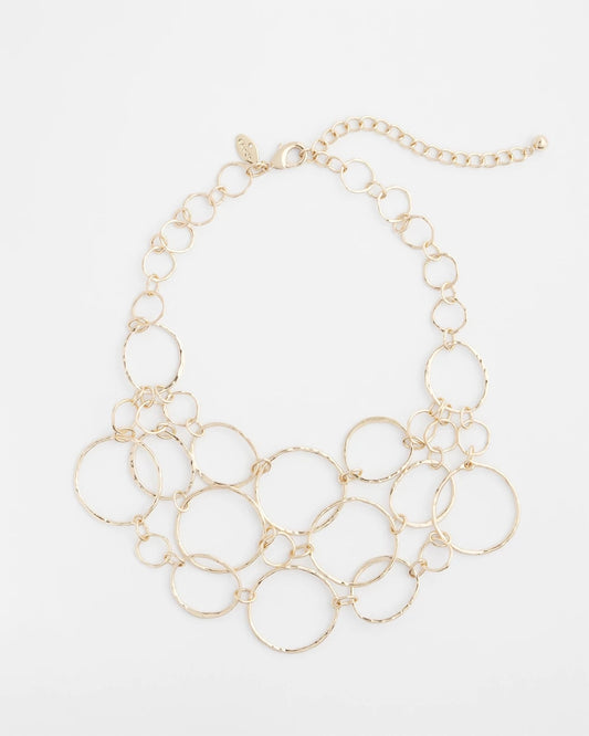 Chico's | Short Goldtone Multi-Strand Link Necklace/ Gold