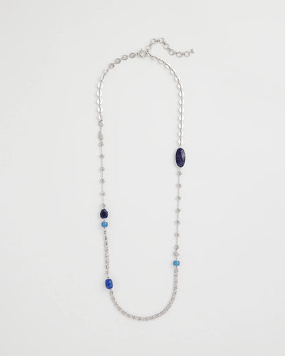 Chico's | Blue Accent Long Single Strand Necklace/ Blue