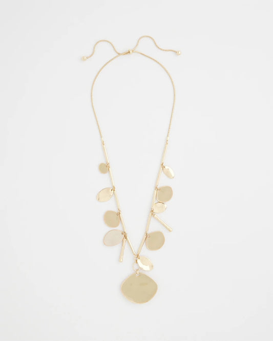 Chico's | Gold Long Single Strand Necklace/ Gold