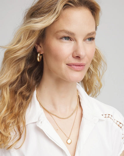 Chico's | Goldtone Convertible Pendant Necklace/ Gold