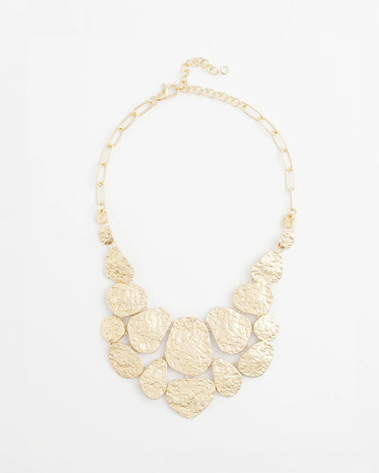 Chico's | Molten Goldtone Bib Necklace/ Gold