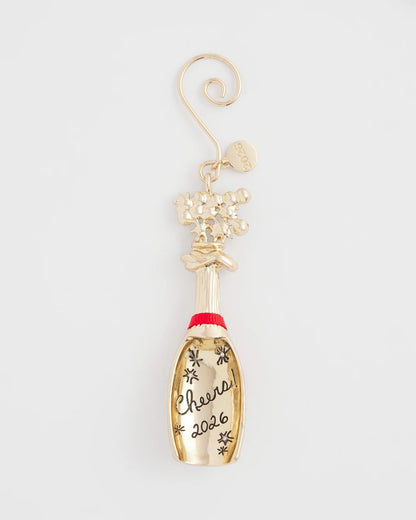 Chico's | Champagne Bottle Ornament/ Gold